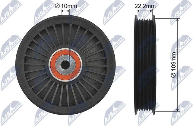 Направляющий (ведущий) ролик приводного поликлинового ремня NTY. Артикул RNK-ME-010
