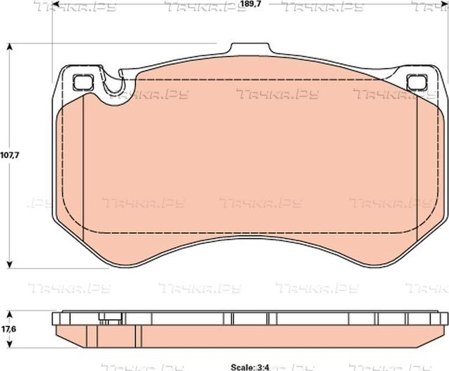 Тормозные колодки TRW. Артикул GDB1907