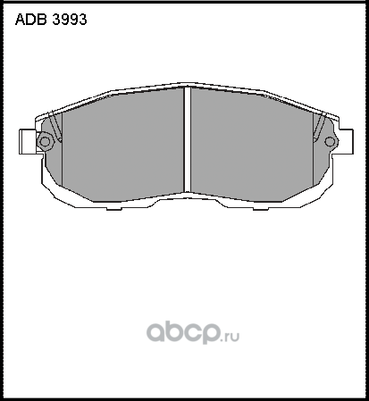 Колодки тормозные (Allied Nippon). Артикул ADB3993