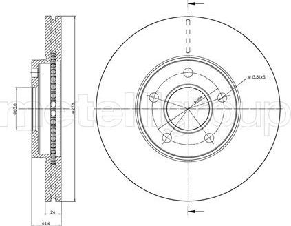Тормозной диск Trusting передний для Ford Transit Connect I 2002-2013. Артикул DF921