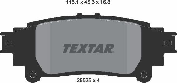 Тормозные колодки Textar. Артикул 2552501