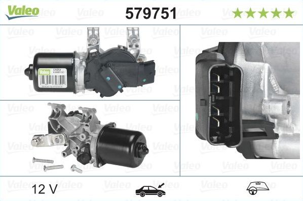Мотор стеклоочистителя (моторчик дворников) Valeo Orignal Part. Артикул 579751
