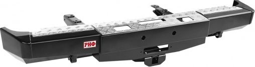 Бампер силовой РИФ задний с площадкой под лебёдку и квадратом под фаркоп стандарт для ГАЗ Соболь 22177, 27527 1998-2026. Артикул RIFGAZ-20130