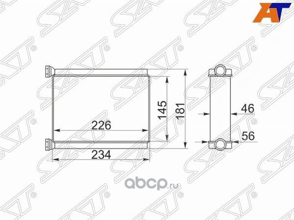 Радиатор отопителя салона TOYOTA LAND CRUISER 100 (SAT). Артикул STTY903950