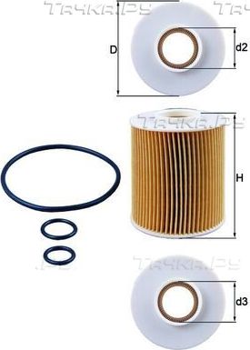 Масляный фильтр Mahle для Opel Astra G 1998-2009. Артикул OX 163/4D