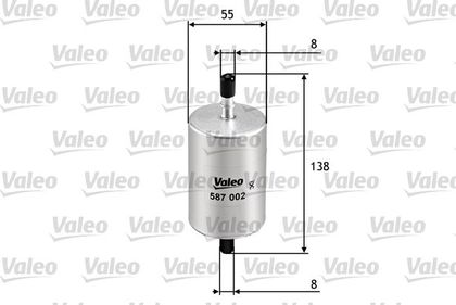 Топливный фильтр Valeo для Nissan Navara D40 2010-2015. Артикул 587002