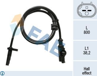 Датчик ABS FAE передний левый для Mitsubishi Colt VI (Z20/Z30) 2004-2009. Артикул 78222