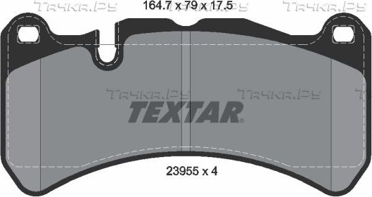 Тормозные колодки Textar Q+. Артикул 2395501