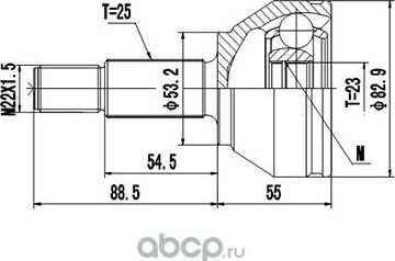 Комплект ШРУСа (Dynamatrix-Korea). Артикул DCV818013