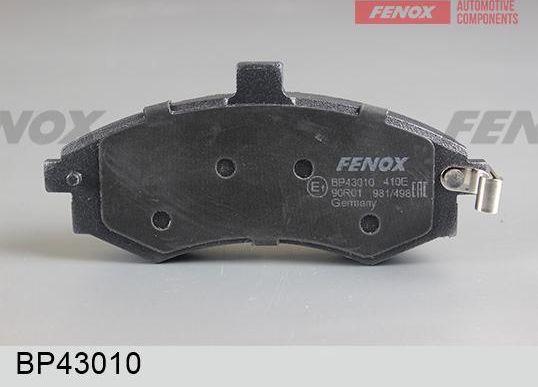 Тормозные колодки Fenox. Артикул BP43010