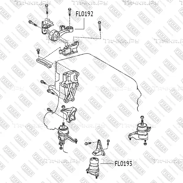 Опора двигателя TOYOTA CAMRY 11- передн. (Fixar). Артикул FL0193