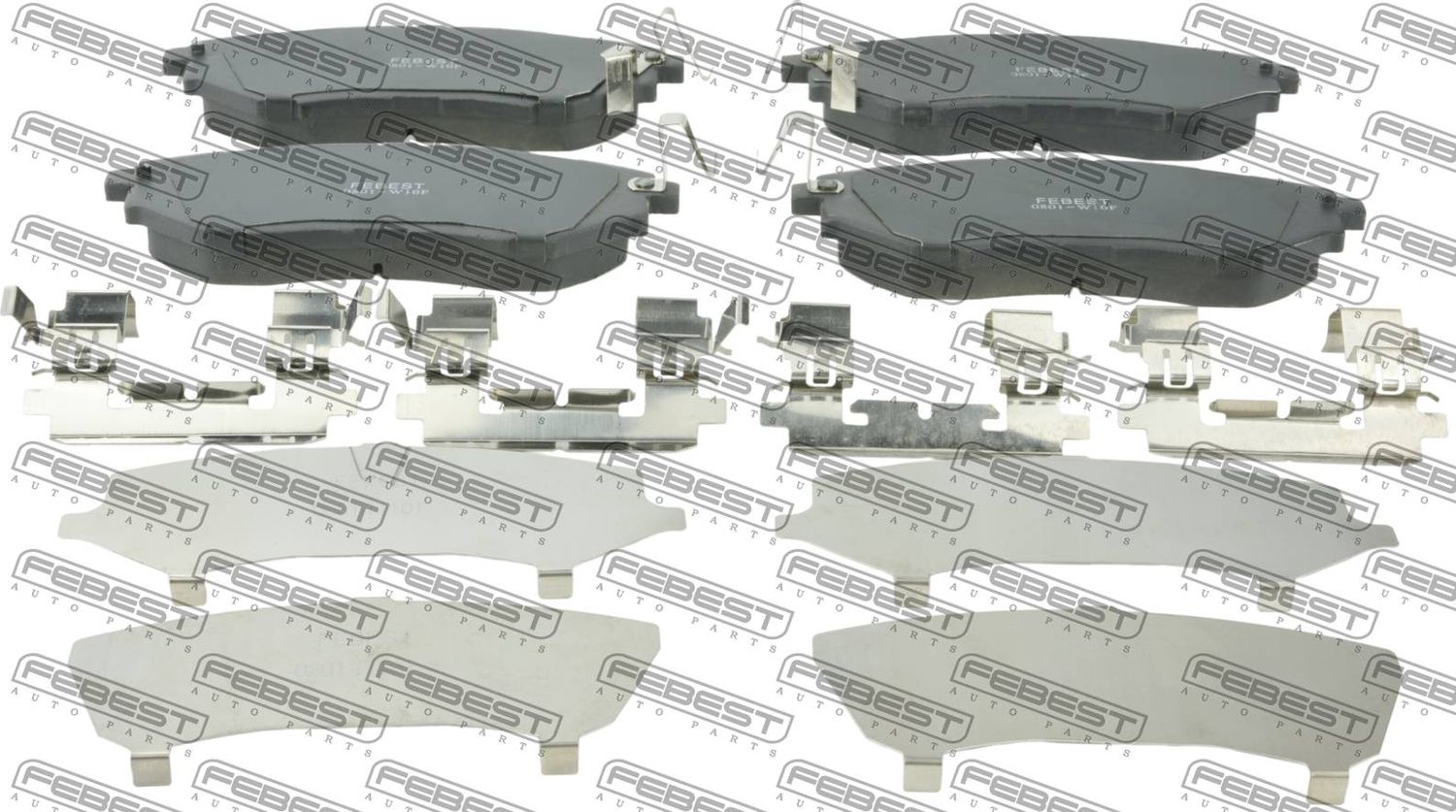 Тормозные колодки Febest. Артикул 0801-W10F