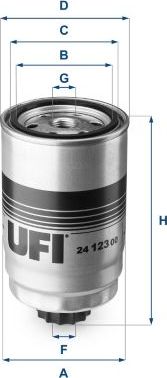 Топливный фильтр UFI. Артикул 24.123.00