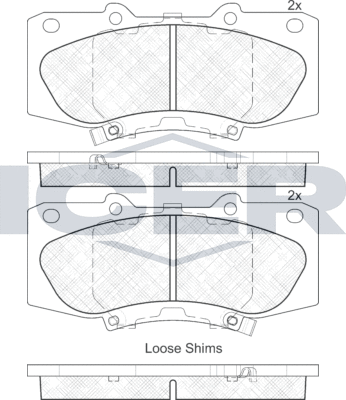 Тормозные колодки Icer. Артикул 182006
