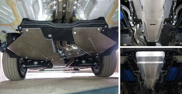 Защита алюминиевая ТСС (4 мм) для картера, КПП, редуктора и бака Audi Q7 II (4M) 2015-2026. Артикул ZKTCC00223K