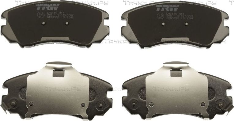 Тормозные колодки TRW COTEC передние для Hyundai Coupe I (RD) 2002-2002. Артикул GDB3352