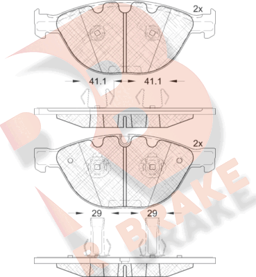Тормозные колодки R Brake. Артикул RB1972