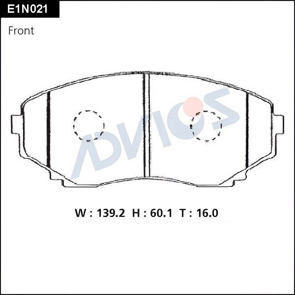 Тормозные колодки Advics. Артикул E1N021