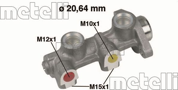 Тормозной цилиндр главный Metelli (алюминий) для Opel Ascona C 1981-1988. Артикул 05-0184