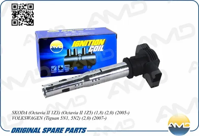 Катушка зажигания SKODA Octavia II 1Z3 Octavia II 1Z5 1,8 2,0 (AMD) AMD. Артикул AMDEL714