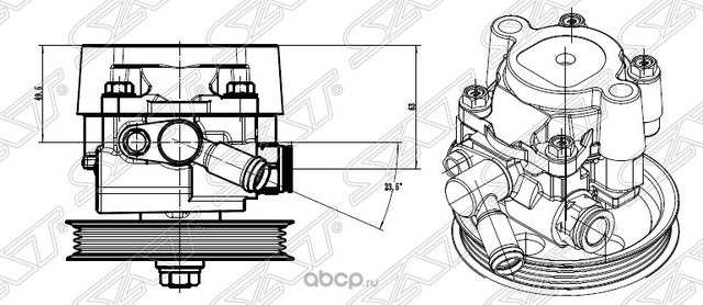 Насос ГУР TOYOTA HARRIER MCU35LEXUS RX300 03-06 (SAT). Артикул STVP11