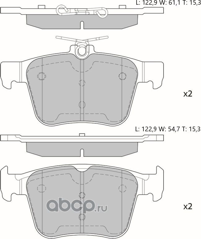 Колодки тормозные дисковые Avantech (противоскрипная пластина в компл.). Артикул AV1218