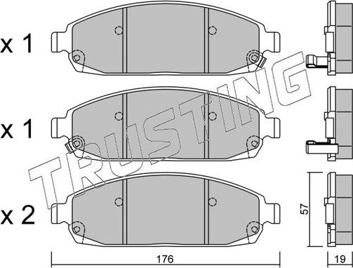 Тормозные колодки Trusting. Артикул 735.0