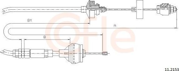 Трос сцепления Cofle. Артикул 92.11.2153