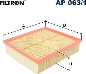 Воздушный фильтр Filtron. Артикул AP 063/1