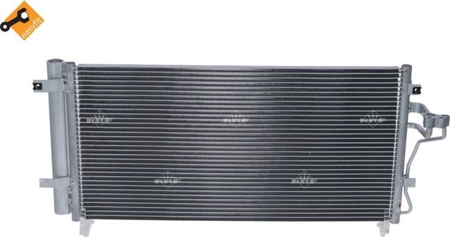 Радиатор кондиционера (конденсатор) NRF (алюминий) для Hyundai Sonata V (NF) 2006-2010. Артикул 35988