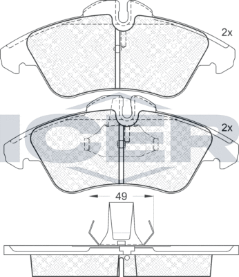 Тормозные колодки Icer. Артикул 141104-046