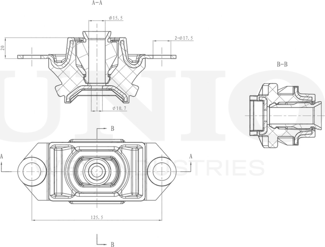 Опора двигателя (Unio). Артикул RMP-15120