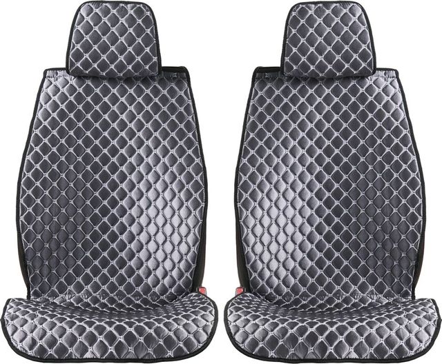 Накидки Seintex каркасные Classic Ultra (без боковин) на сидения, цвет Серый/белая строчка. Артикул 317856