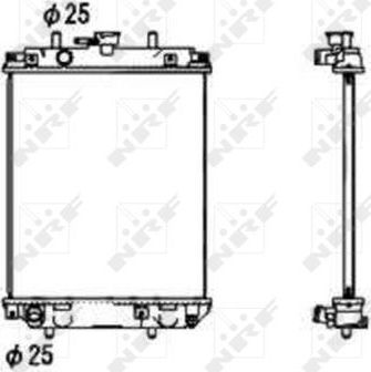 Радиатор охлаждения двигателя NRF (алюминий). Артикул 53674
