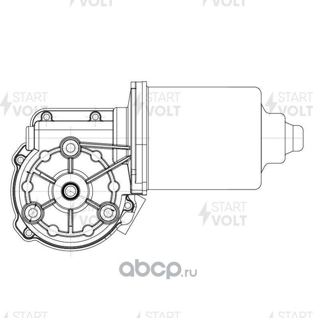 Мотор стеклоочистителя (моторчик дворников) StartVOLT передний для Chery Amulet (A15) I 2006-2010. Артикул VWF 0304