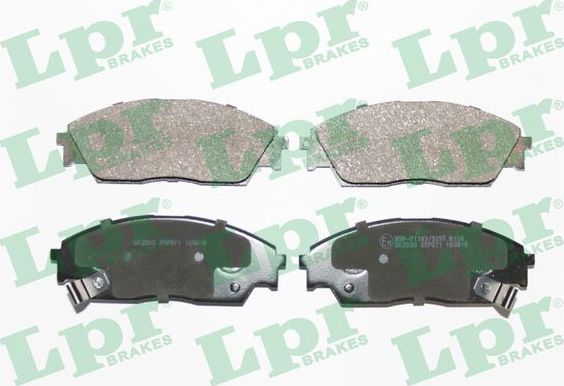 Тормозные колодки LPR передние для Honda CR-X II 1987-1991. Артикул 05P071
