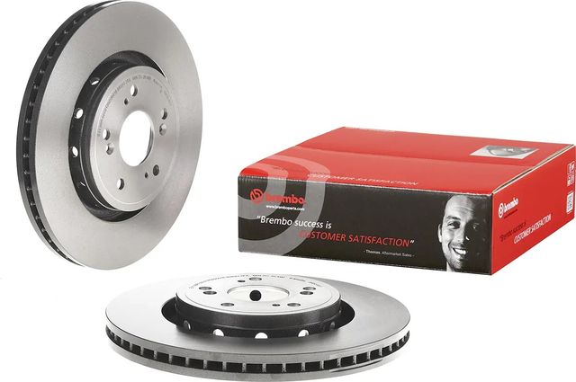 Тормозной диск Brembo PRIME LINE - UV Coated передний для Honda CR-V IV 2015-2018. Артикул 09.D218.11