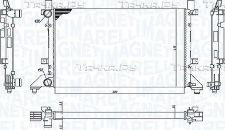 Радиатор охлаждения двигателя Magneti Marelli. Артикул 350213189400