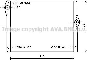 Радиатор охлаждения двигателя AVA для BMW 5 VI (F10/F11/F07) 2009-2013. Артикул BW2430