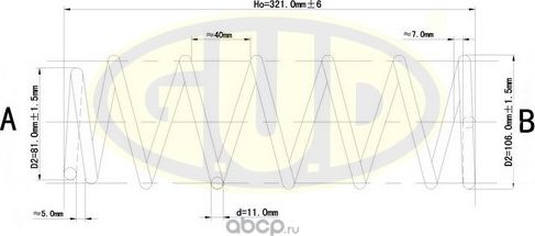 Пружина подвески G.U.D.. Артикул GCS292582