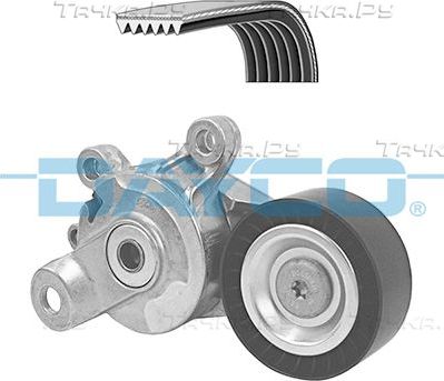 Приводной ремень поликлиновой с роликами (комплект) Dayco для Skoda Octavia A5 2004-2013. Артикул KPV249