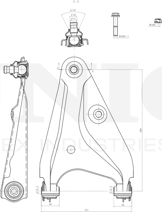 Рычаг подвески (Unio). Артикул SSP-40015