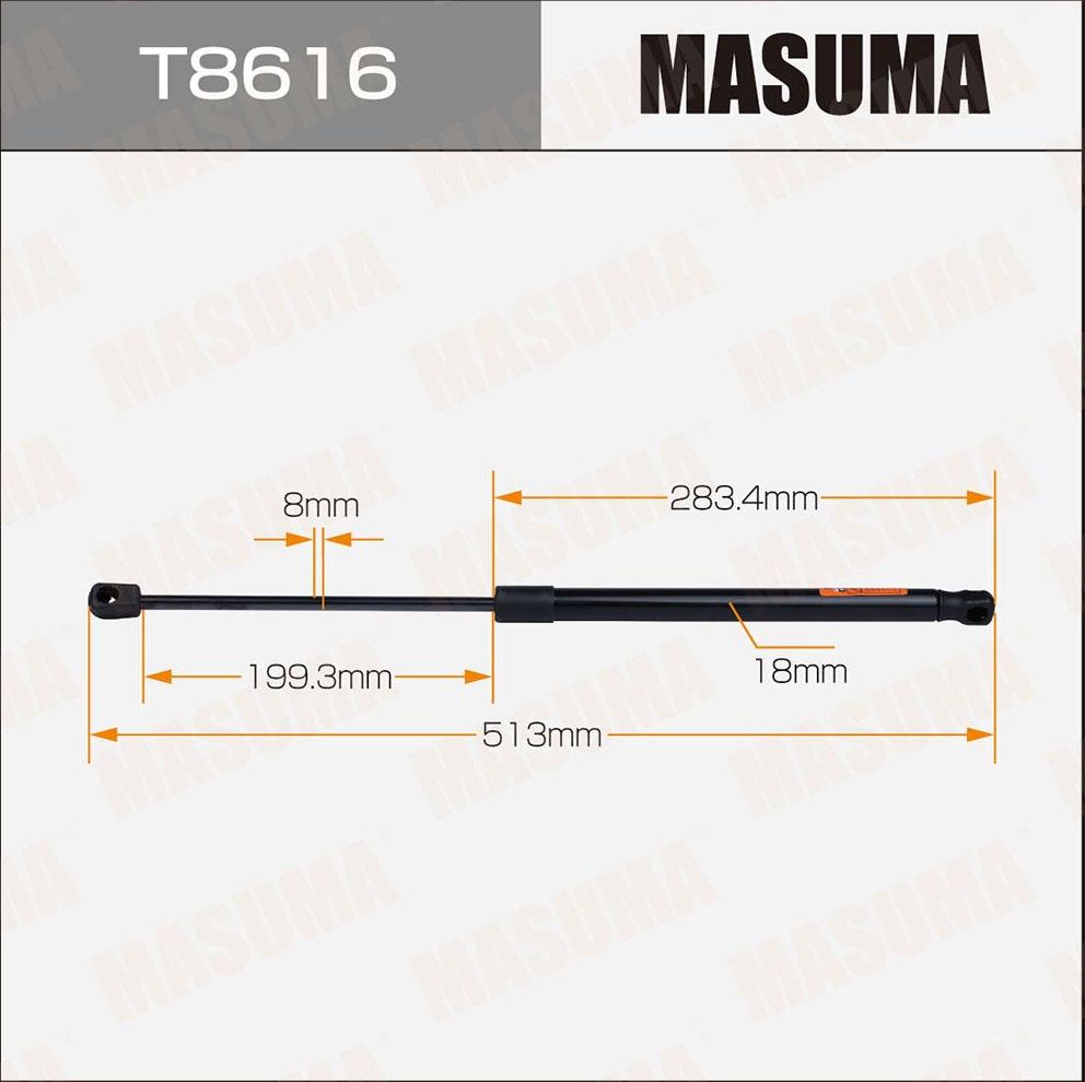 Амортизатор (упор) багажника Masuma. Артикул T8616