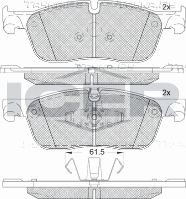 Тормозные колодки Icer передние для Land Rover Range Rover Evoque I 2011-2019. Артикул 182236
