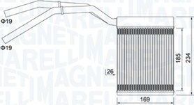 Радиатор отопителя (печки) Magneti Marelli для Volvo V50 I 2004-2012. Артикул 350218425000