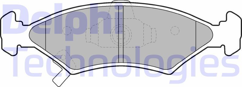 Тормозные колодки Delphi (Low-Metallic). Артикул LP1630