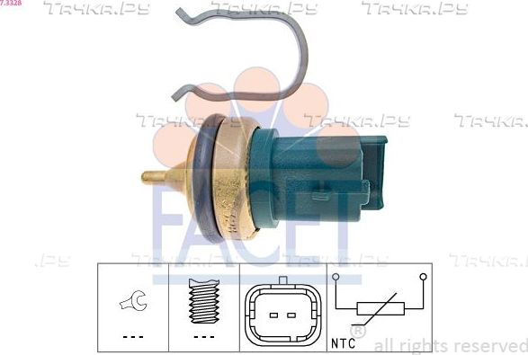Датчик температуры охлаждающей жидкости Facet Made in Italy - OE Equivalent для MINI Cabrio II (R57) 2008-2015. Артикул 7.3328