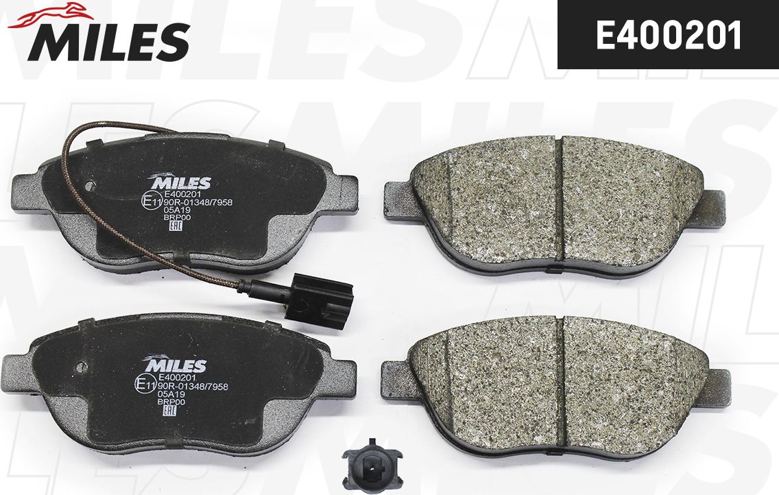 Тормозные колодки Miles (Low-Metallic). Артикул E400201