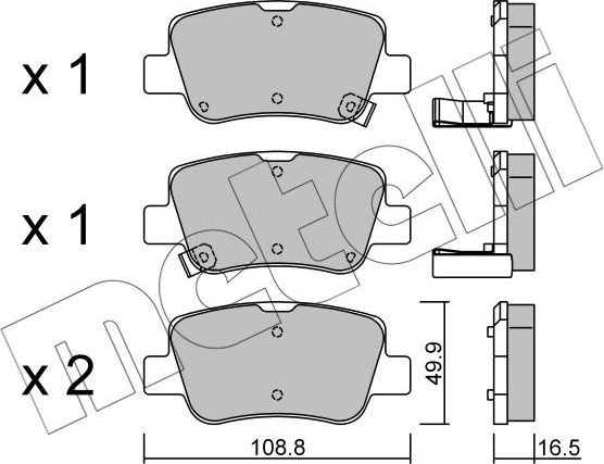 Тормозные колодки Metelli. Артикул 22-0881-0