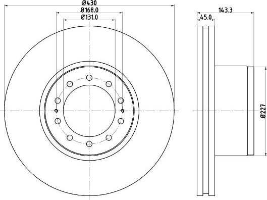 Тормозной диск Don передний для Mercedes-Benz Intouro 2005-2026. Артикул CVD670